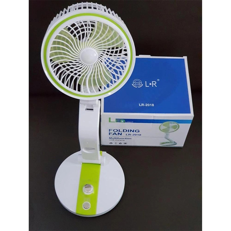 Picture of (LEVELEX) LR 2018 Rechargeable Folding Table Fan with Light Multifunctional Cute fan-Multicolor
