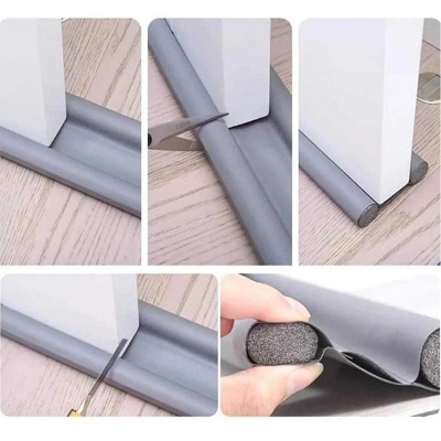 Picture of Door Draft and Dust Stopper Door Air Stopper Door Bottom Sealing Strip 37 Inches Door Draft Door gap and Dust Stopper Door Insect Protector-Black