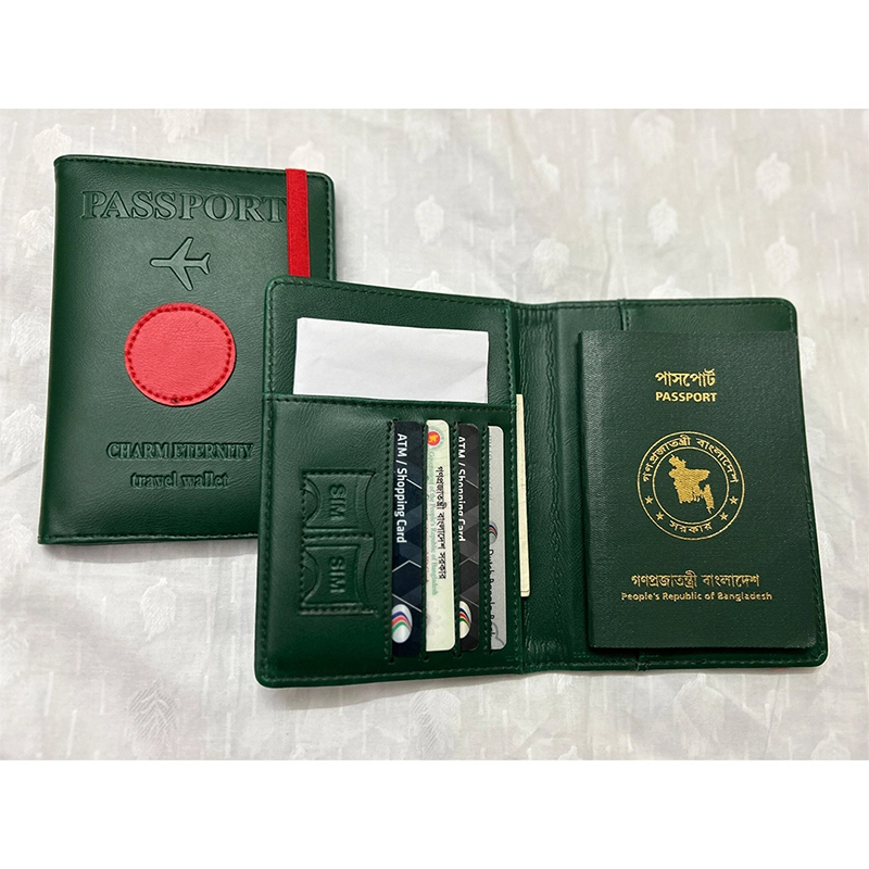 Picture of sonar Bangla passport cover & card Holder For Men/ Women-Size-One Size, Multicolor
