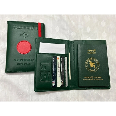 Picture of sonar Bangla passport cover & card Holder For Men/ Women-Size-One Size, Multicolor