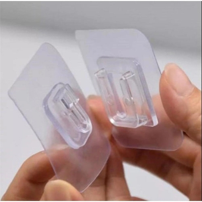 Picture of Double‑Sided Adhesive Hook & Socket Holder – 1 Pair-Multicolor