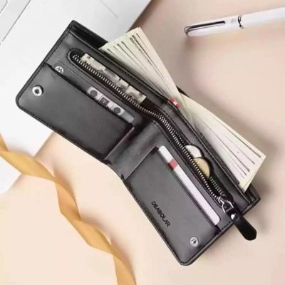 Picture of Short stylish Leather Wallet Money bag For man-Size-One Size, Multicolor