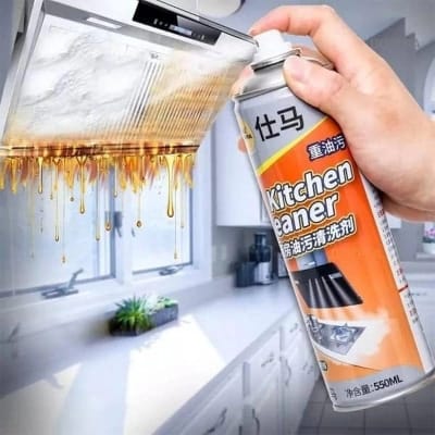 Picture of Kitchen cleaning Foam Spray, Effectively remove Oil & Stain Grill Exhaust Fan (500 ml)-Multicolor