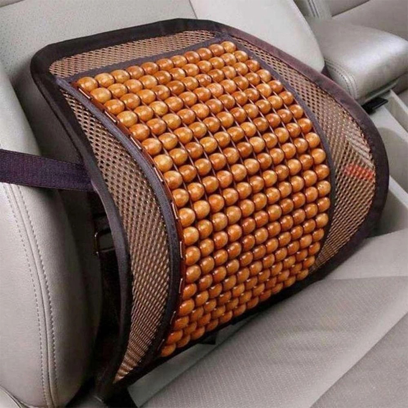 Picture of Back Rest Comfortable Car Seat & Office Chair Massage Back Lumbar Support Black-Multicolor