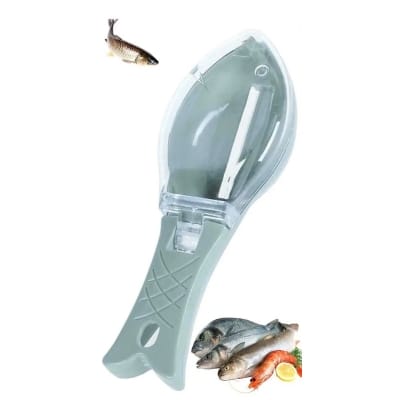 Picture of Fish Clean Scales with Cover fish scaler scraper remover fish skin brush scraping fishing-Multicolor