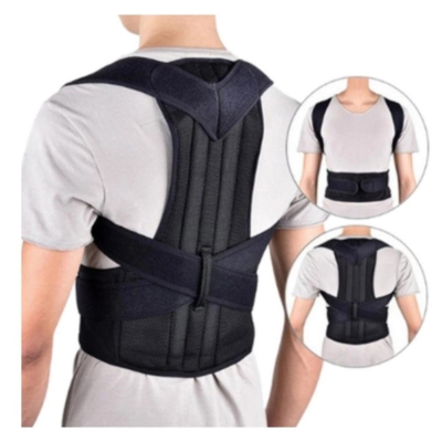 Picture of Adjustable Shoulder Support Brace – Ergonomic Posture Corrector for Back Pain Relief-Black