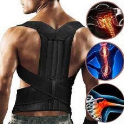 Picture of Adjustable Shoulder Support Brace – Ergonomic Posture Corrector for Back Pain Relief-Black