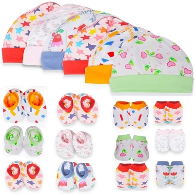 Picture of Newborn Baby Cotton Mitten Set – 0‑6 Months-Multicolor