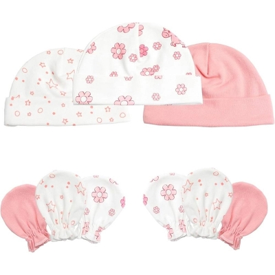 Picture of Newborn Baby Cotton Mitten Set – 0‑6 Months-Multicolor