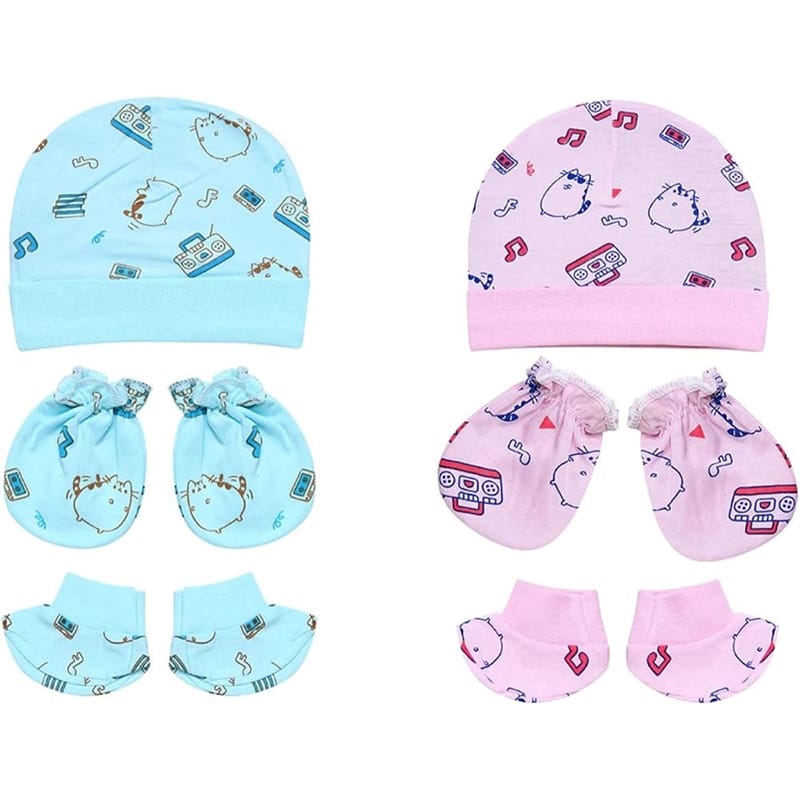 Picture of Newborn Baby Cotton Mitten Set – 0‑6 Months-Multicolor
