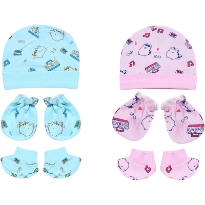 Picture of Newborn Baby Cotton Mitten Set – 0‑6 Months-Multicolor
