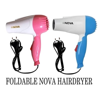 Picture of Nova New NV 1290 Folding Hair Dryer Pink and White