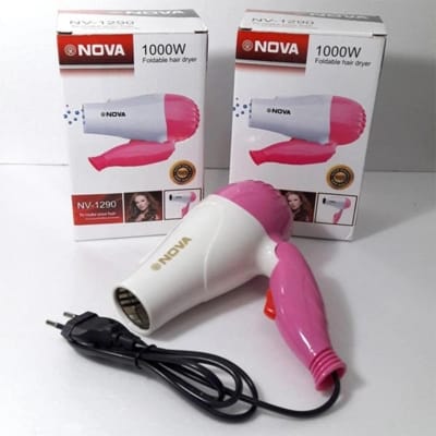 Picture of Nova New NV 1290 Folding Hair Dryer Pink and White