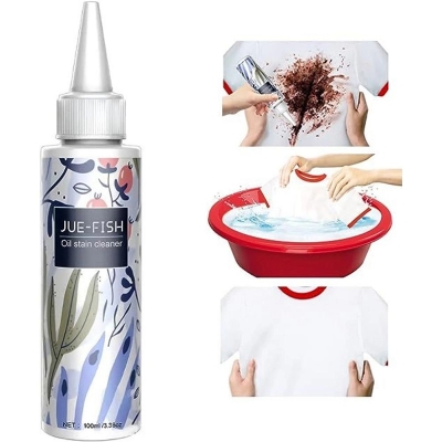 Picture of Clothes Oil Stains Remover, Nml Stain Remover, Garment Stubborn Stain Cleaner, Stain Remover for Clothes, Emergency Stain Rescue Stain Remover, Strong Fabric Stain Remover for Home Use - 100ML-Multicolor