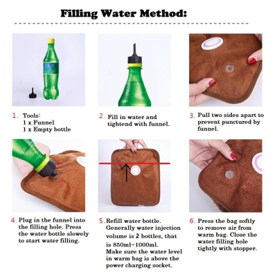 Picture of Electric Hot Water Bag Pain Remover - Multicolour - Hot Water Bag - hot water bag-Multicolor