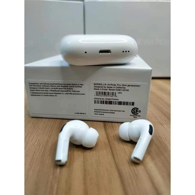 Picture of AirPods Pro 2nd Genaration MADE IN DUBAI Bluetooth Earbuds Ipx4 Waterproof In-Ear Earphone-White