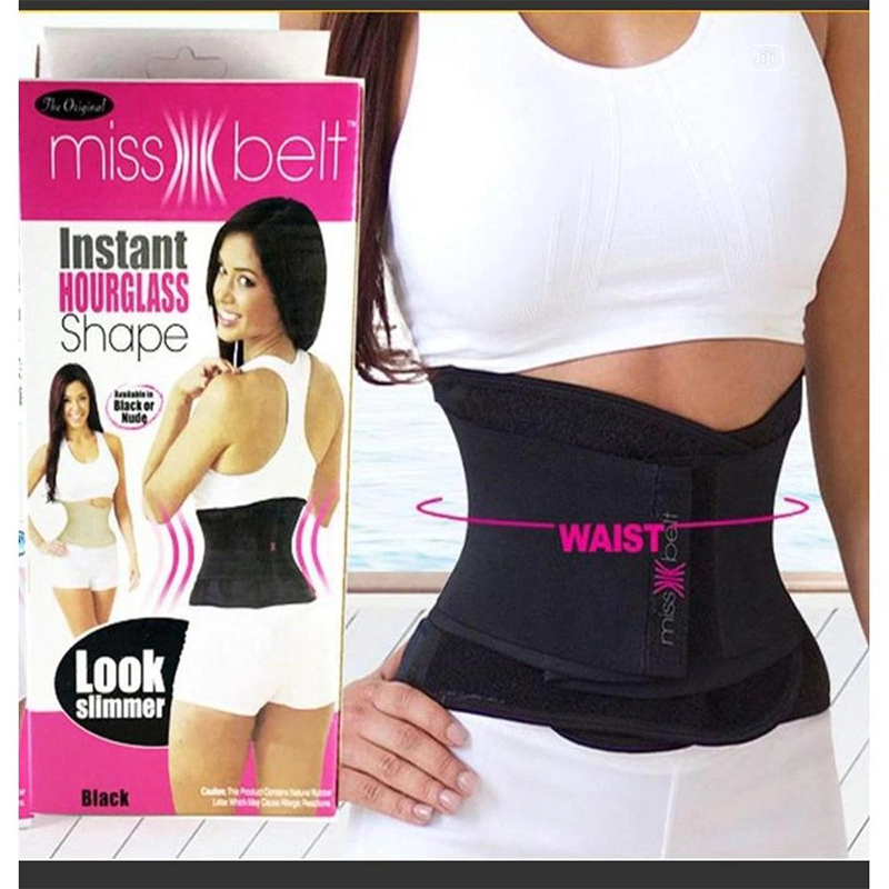 Picture of Miss Belt Instant Waist Adjustable Hourglass Body Slimming Shaper - Black-Black