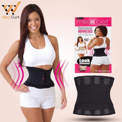 Picture of Miss Belt Instant Waist Adjustable Hourglass Body Slimming Shaper - Black-Black