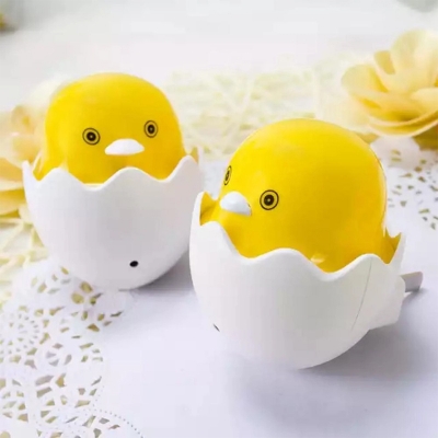 Picture of Yellow Duck With Egg Shape Led Night Light - Table Lamp-Yellow