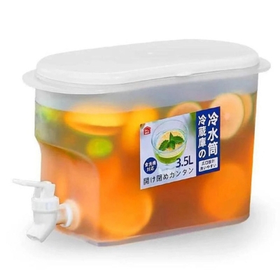 Picture of Juice Jar Dispensers Container Box With tap Big Size 3.5 litre Cool Water Storage Freeze Leak Proof Food Grade China Plastic-Multicolor
