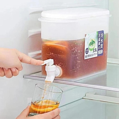 Picture of Juice Jar Dispensers Container Box With tap Big Size 3.5 litre Cool Water Storage Freeze Leak Proof Food Grade China Plastic-Multicolor