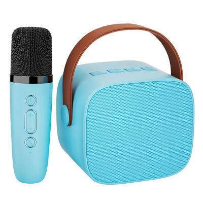 Picture of Portable Karaoke Speaker Kits Bluetooth Speaker With Wireless Microphone Household Mini KTV Machine For Camping Outdoor Activity-Multicolor