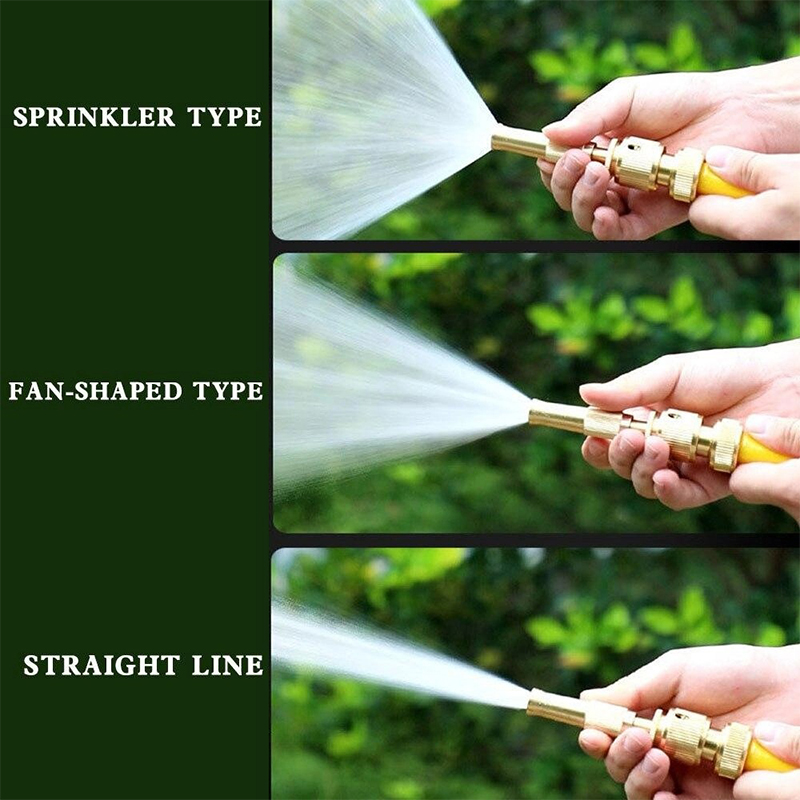 Picture of High Pressure Water Gun Household Pure Copper Direct Spray Gun Flower Watering Tool Adjustable Pressure Washer-Gold
