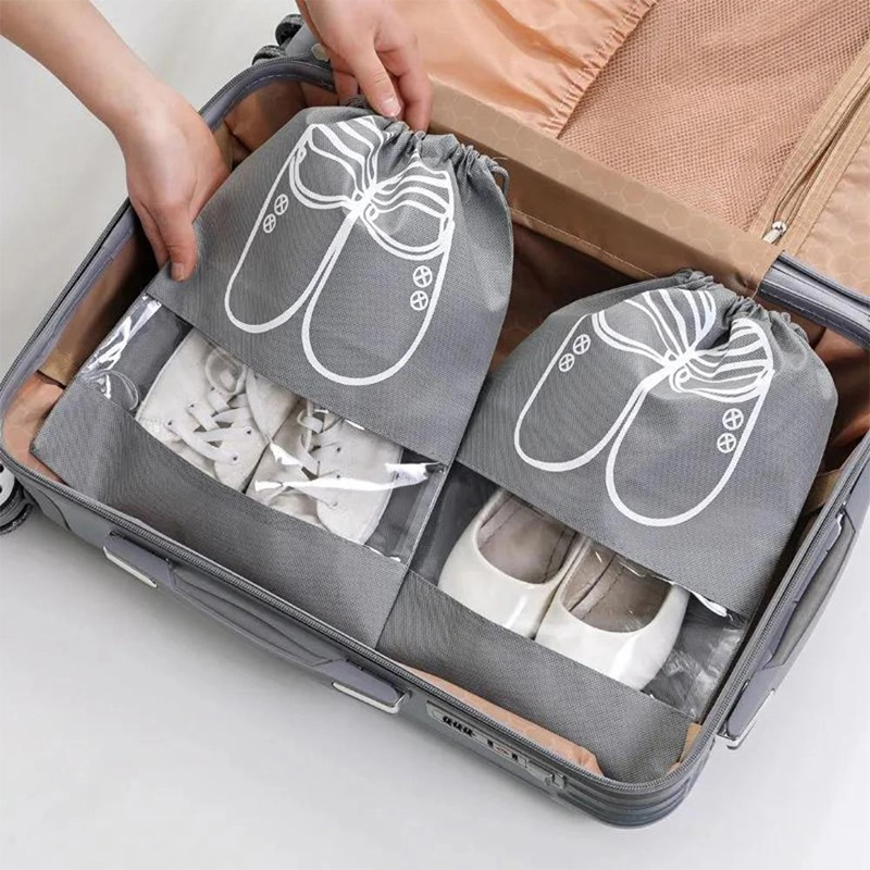 Picture of 1 pcs Shoes Storage Bags Closet Organizer Non-woven Travel Portable Bag Waterproof Pocket Clothing Classified Hanging Bag-Multicolor