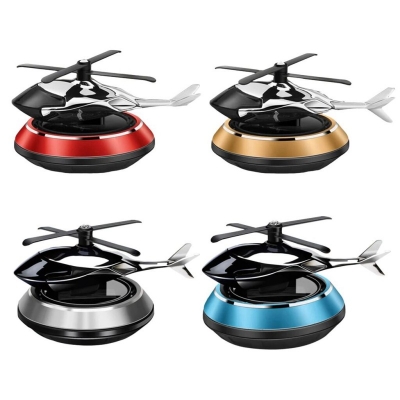 Picture of Solar Power Rotating Plane Ornament Aromatherapy Diffuser Car Air Freshener