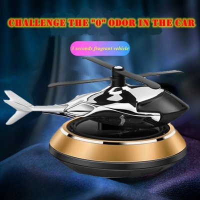 Picture of Solar Power Rotating Plane Ornament Aromatherapy Diffuser Car Air Freshener