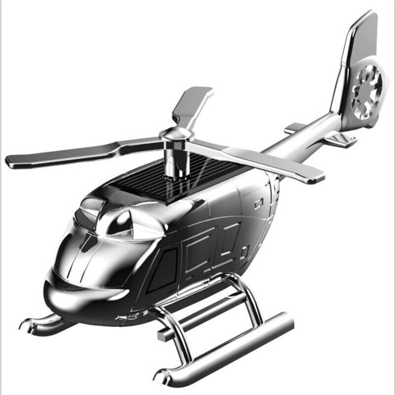 Picture of Solar plane creative technology helicopter car fragrance perfume bottle car toy ornaments Solar rotation