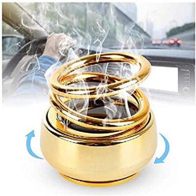 Picture of Double Loop Rotary Suspension Dashboard Perfume - Car/ office desk - GOLD