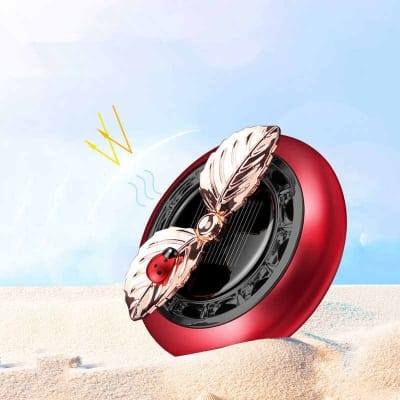 Picture of Hot Car Perfume Ornaments Creative Solar Rotation Leaf Car Aromatherapy Air Fresher Alloy Fragance Diffuser Car Decoration