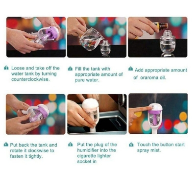 Picture of Car Air Purification Aroma Diffuser Humidifier Portable Aromatherapy, ac air qualit.
