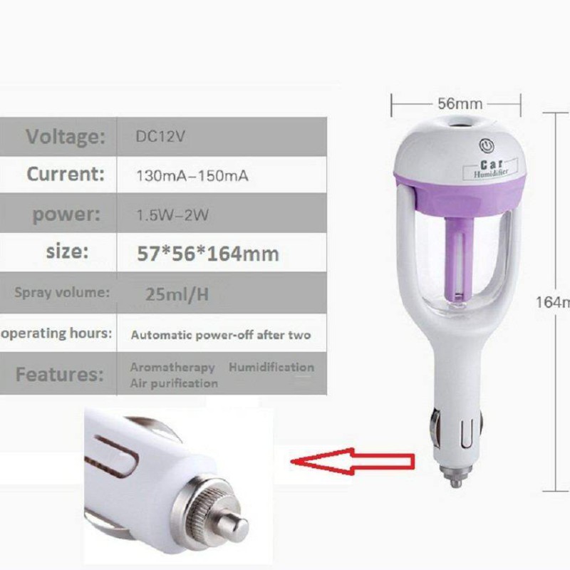 Picture of Car Air Purification Aroma Diffuser Humidifier Portable Aromatherapy, ac air qualit.