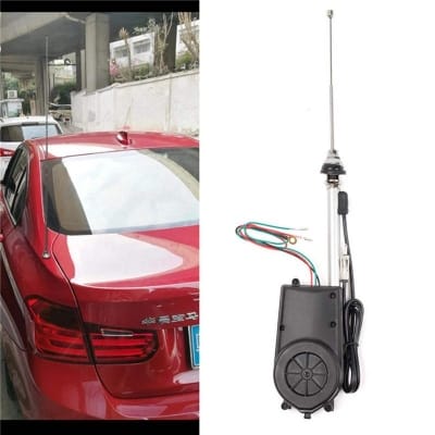 Picture of 1PCS Universal Auto Car Antenna SUV Power Electric Aerial Automatic Antenna Mast AM FM Radio 12V Exterior Shark Vehicle Aerial