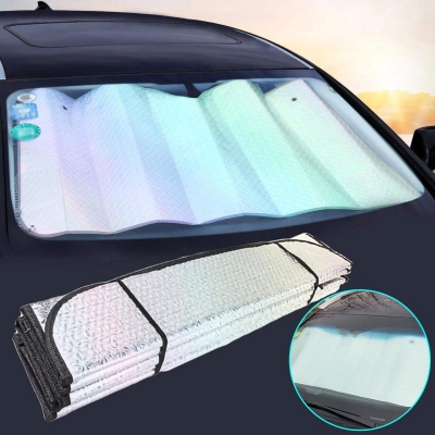 Picture of Car Sun Shade UV Protection Curtain Car Sunshade Film Windshield Visor Front Windshield Sunshade Cover
