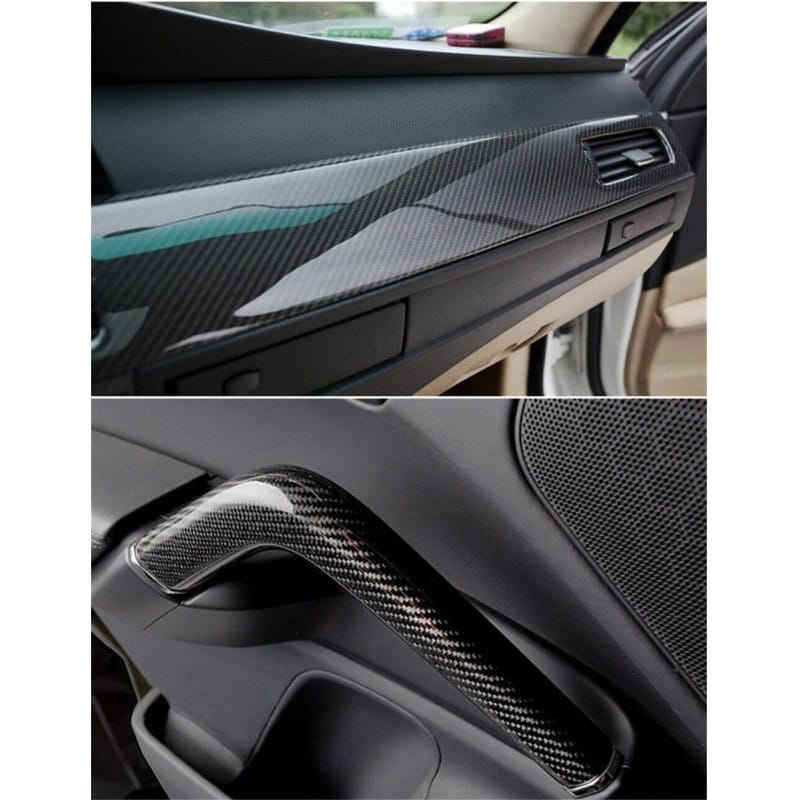 Picture of 7D Glossy Carbon Fiber Vinyl Film Car Interior Wrap Stickers 20 inch