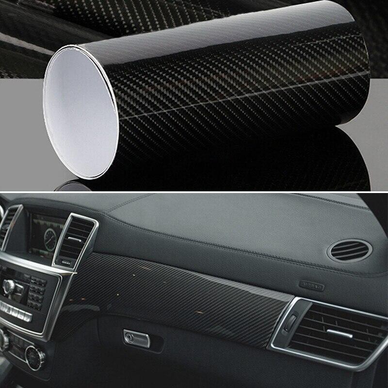Picture of 7D Glossy Carbon Fiber Vinyl Film Car Interior Wrap Stickers 20 inch