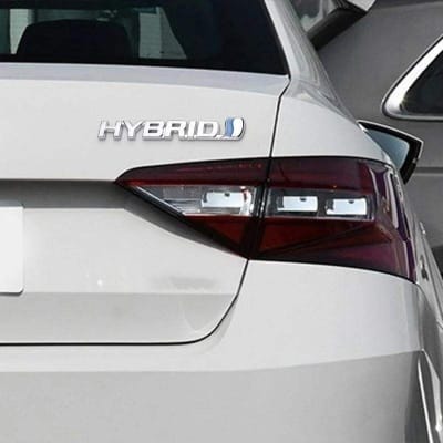 Picture of 3D Metal Hybrid Letter Car Badge Stickers Decal for For Hybrid Toyota Camry Rav4 Reiz Lexus BMW Audi Honda Auto Car side Emblem 1 pc