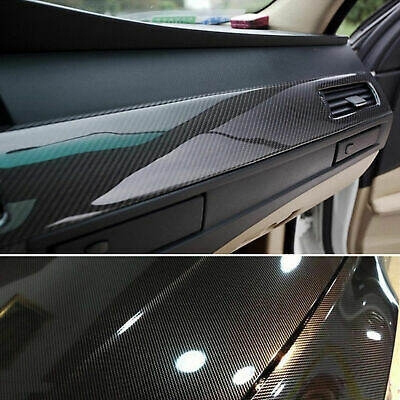 Picture of 7D Glossy Carbon Fiber Vinyl Film Car Interior Wrap Stickers 12 inch