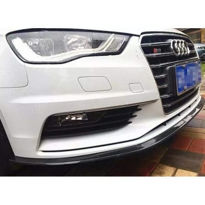 Picture of SPEEDWOW 2.5m/8.2ft Universal Car Front Bumper Lip Splitter Carbon Fiber Car Rubber Bumper Spoiler Protector Car Bumper Strip universal car use.