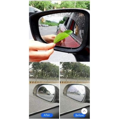 Picture of 2PCS Car Rearview Mirror Protective Film Anti Fog Window Clear Rainproof Rear View Mirror Protective Soft Film Auto Accessories