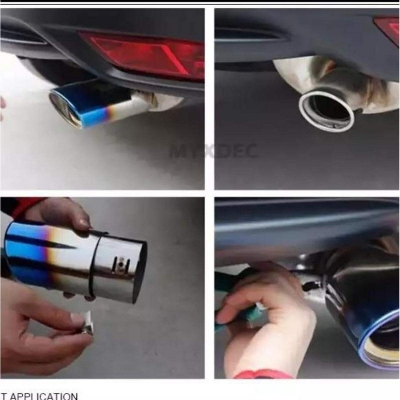 Picture of Car Auto Round Stainless Steel Exhaust SINGEL
