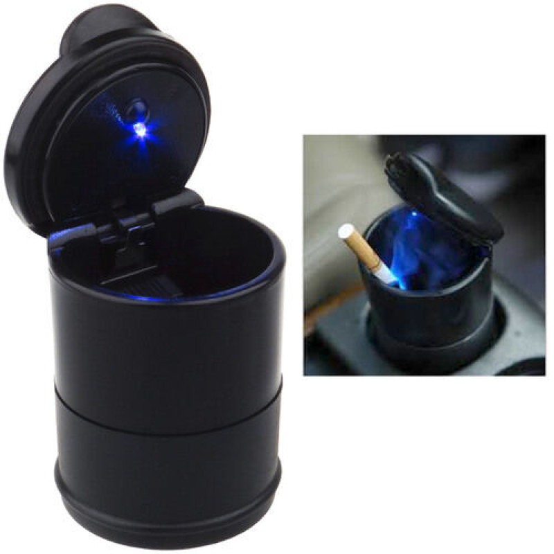 Picture of mini portable led light car ashtray for smoking in the car