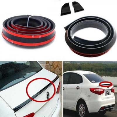 Picture of Spoiler / Rear Rubber Bonnet Wing Lip Sticker Samurai -Carbon Black