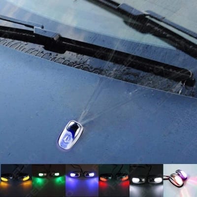 Picture of 2Pcs Car LED Lights Windshield LED Lamp Wiper Jet Water Spray Decorative 7-Color Optional New
