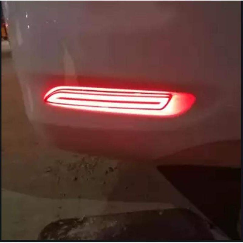 Picture of 1 Pair Car LED Rear Bumper Reflector Brake Lights Red Lamp