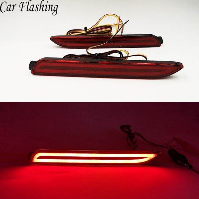 Picture of 1 Pair Car LED Rear Bumper Reflector Brake Lights Red Lamp