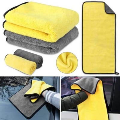 Picture of 60*30cm Big Size Micro Fiber Towel Double Layer Twin Colour